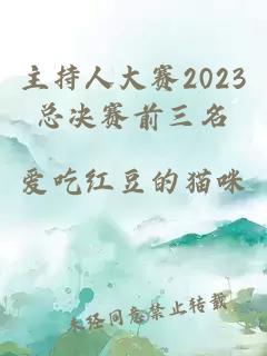 主持人大赛2023总决赛前三名